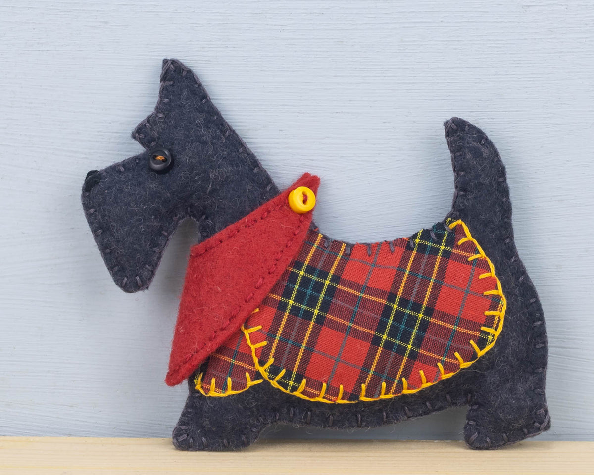 Scottie Dog Felt Ornament