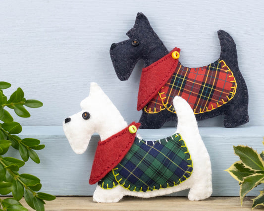 Scottie Dog Felt Ornament