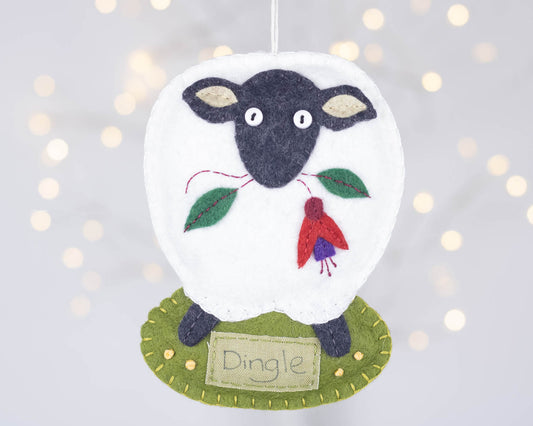 Personalised Irish Sheep Felt Ornament