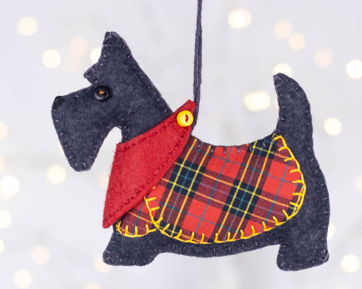 Scottie Dog Felt Ornament