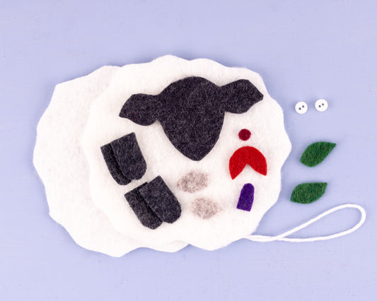 Sheep Felt Ornament Sewing Pattern