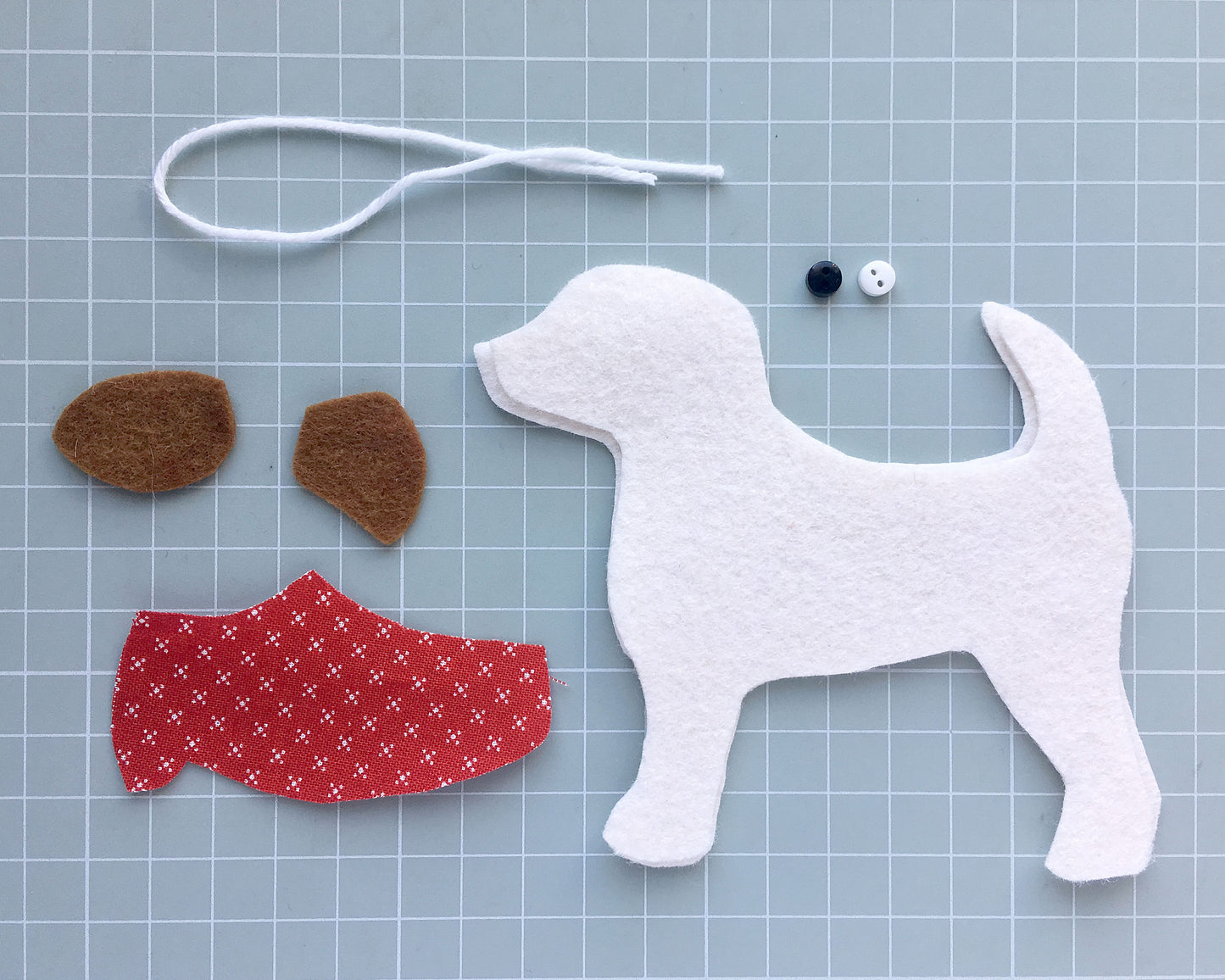 Jack Russell Dog Felt Ornament Sewing Pattern