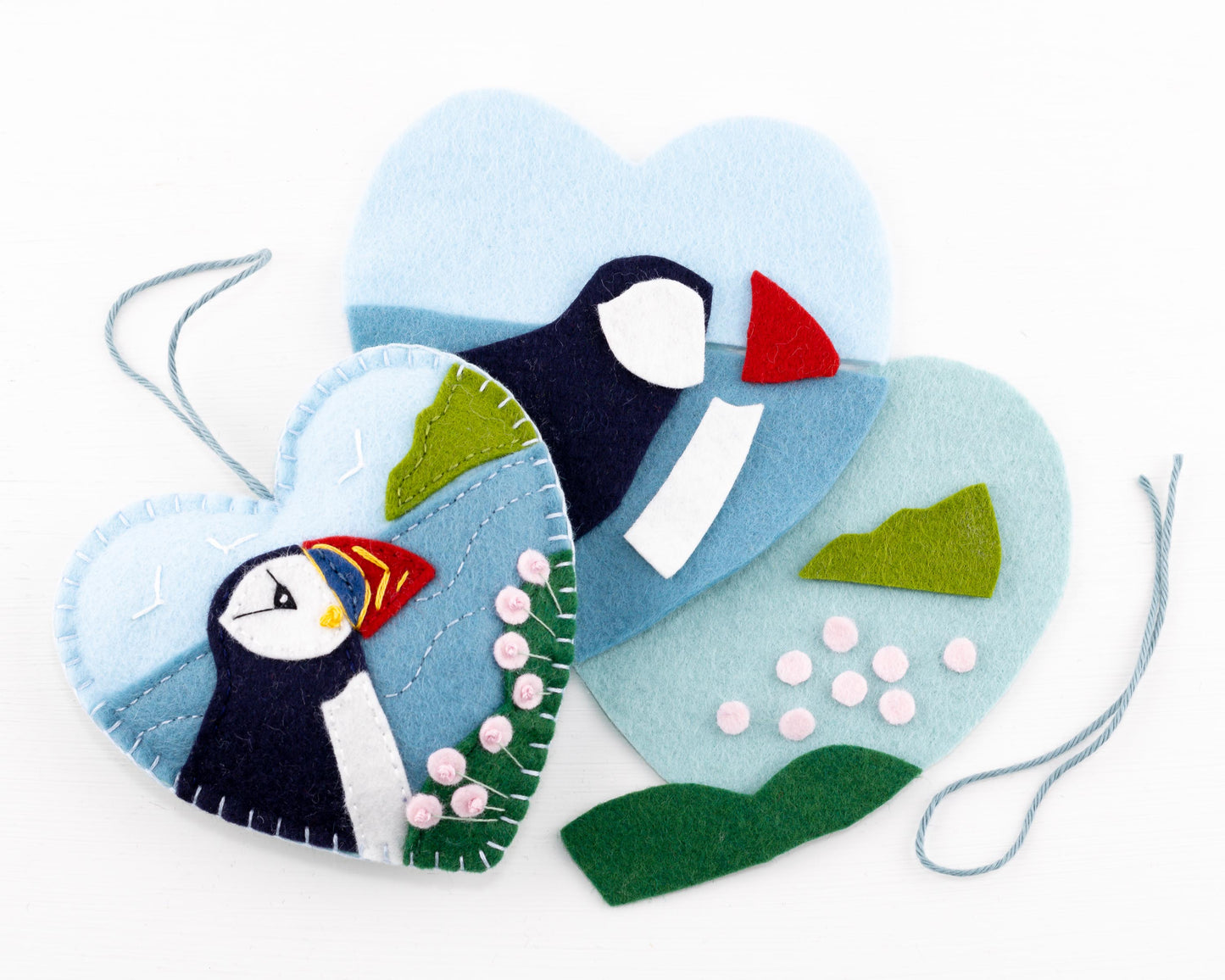 Puffin Heart Felt Ornament Sewing Pattern