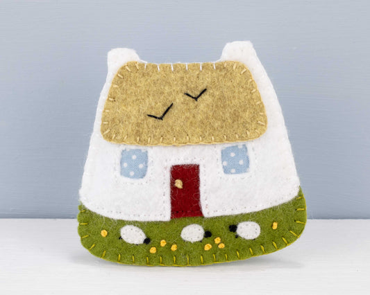 Irish Cottage Felt Ornament