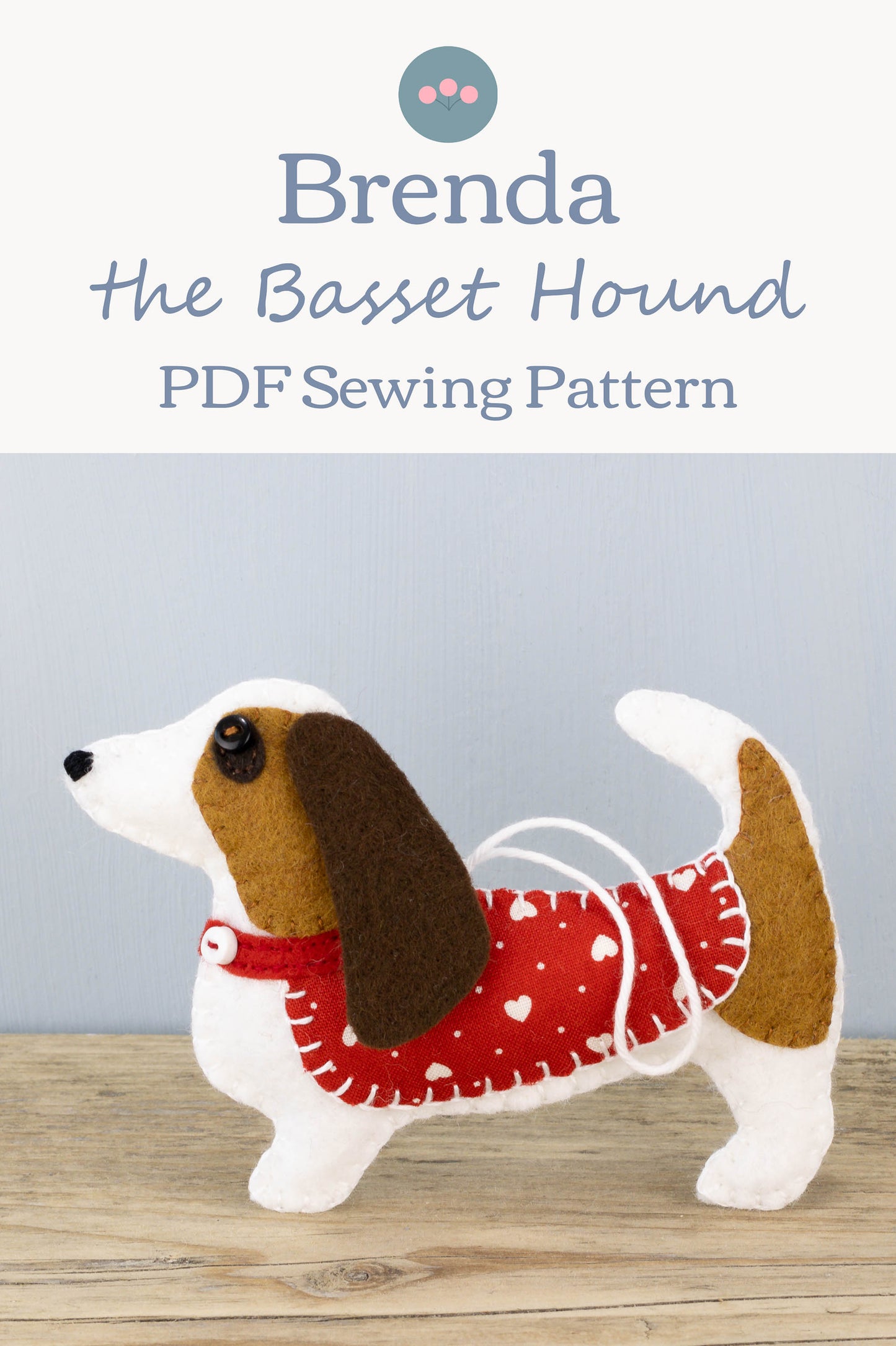 Basset Hound Felt Christmas Ornament Pattern