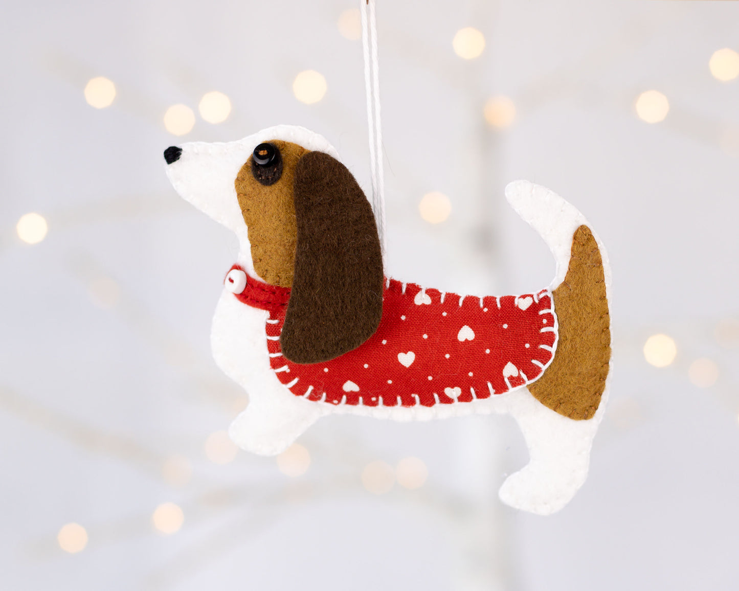 Brenda the Basset Hound Christmas Ornament