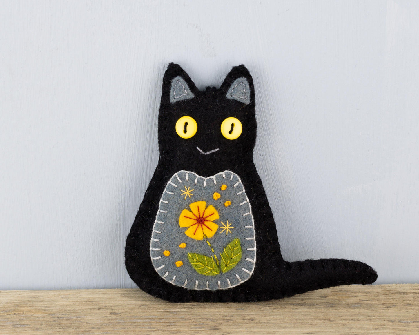 Black Cat Felt Ornament