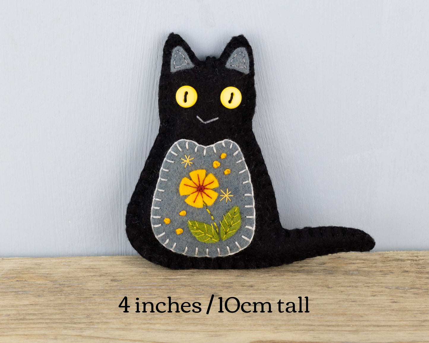 Black Cat Felt Ornament