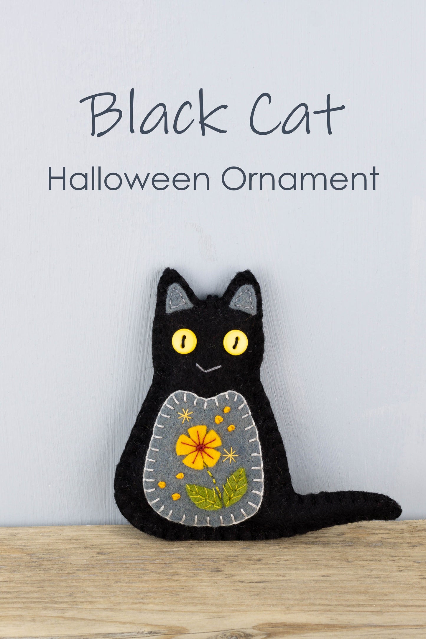 Black Cat Felt Ornament