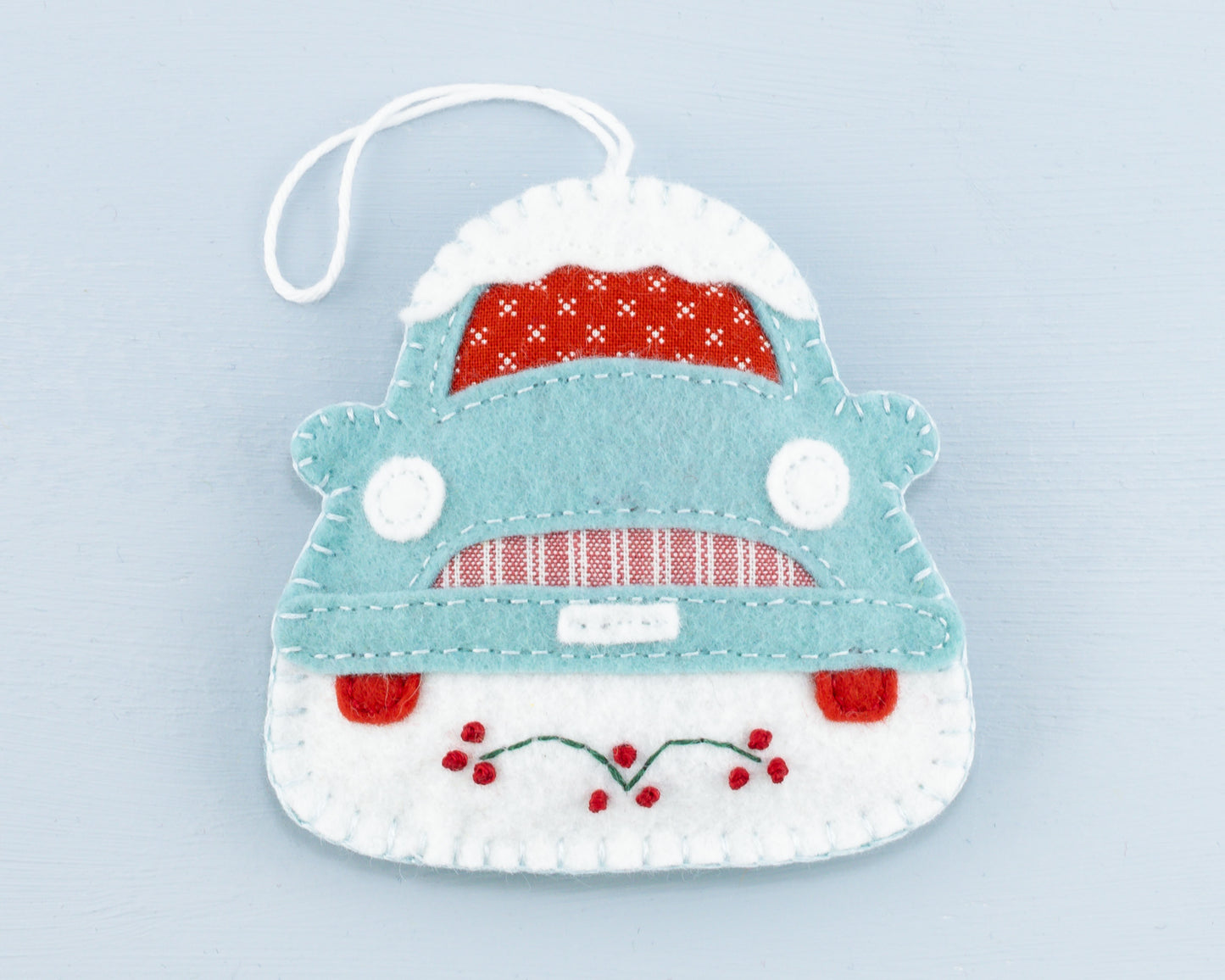 Vintage Car Felt Christmas Ornament