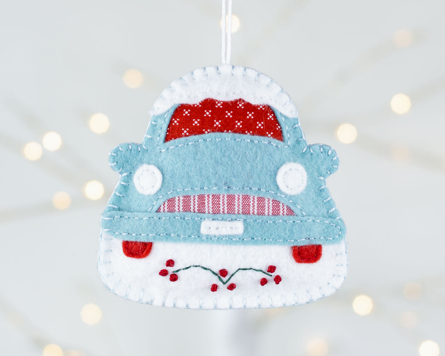 Vintage Car Felt Christmas Ornament