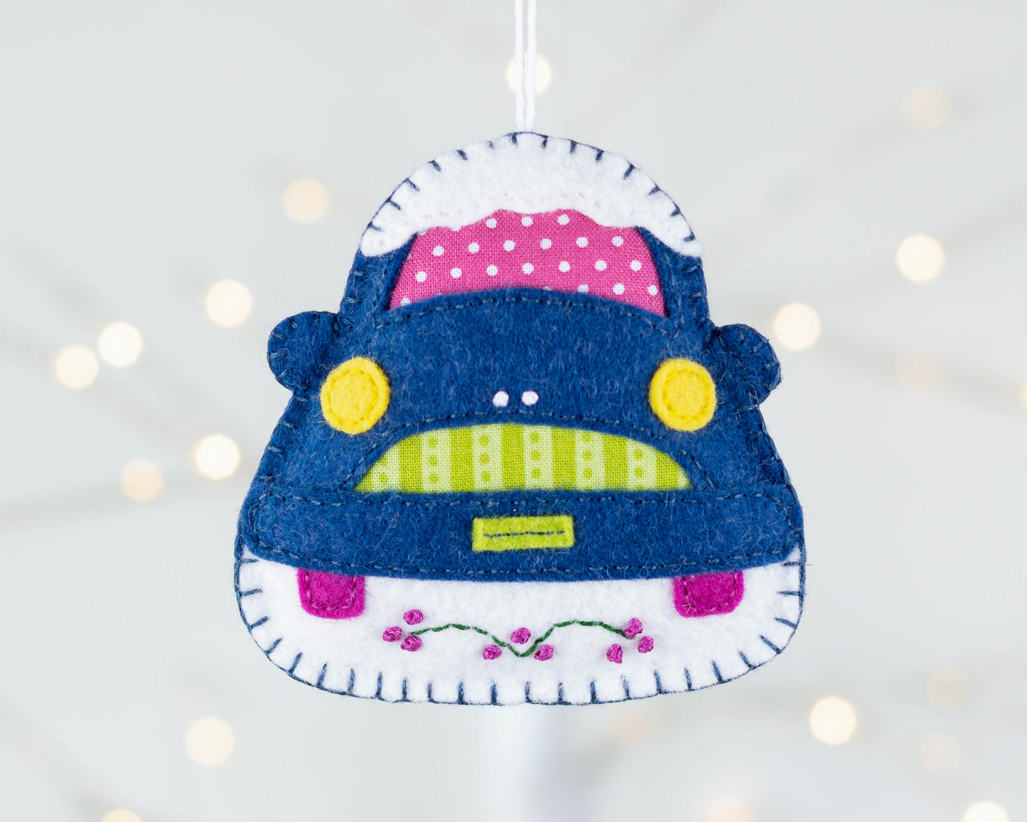 Vintage Car Felt Christmas Ornament