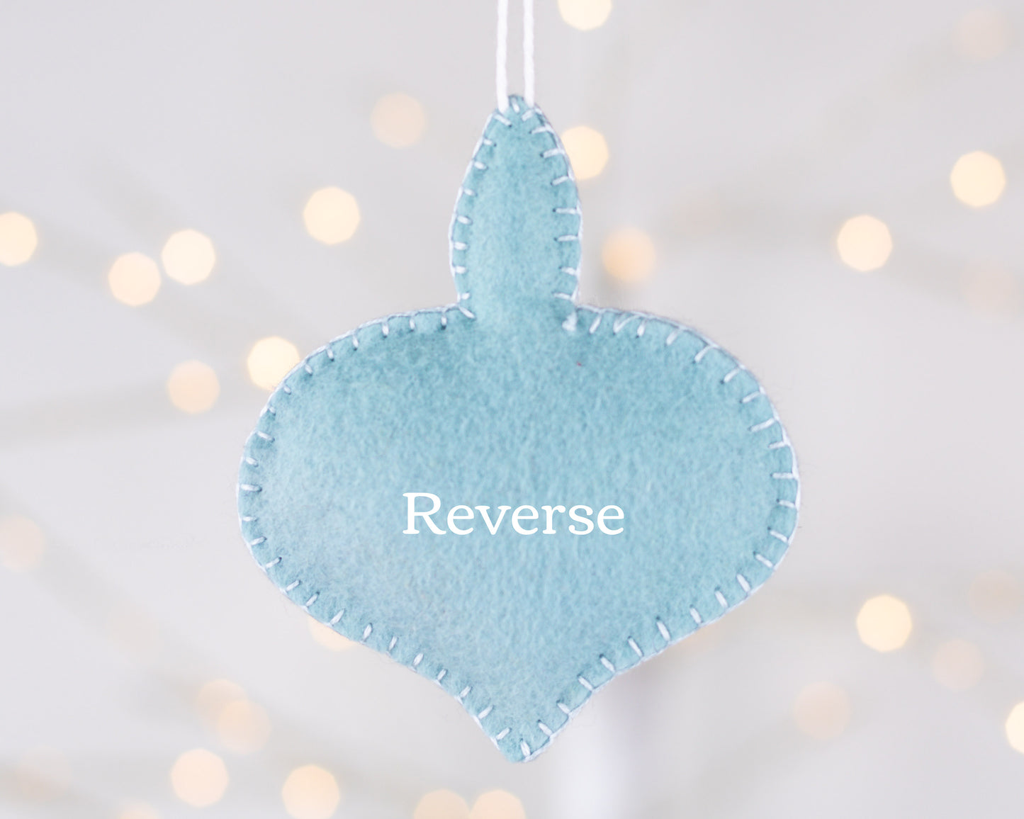 Set of 3 Retro Style Felt Christmas Ornaments