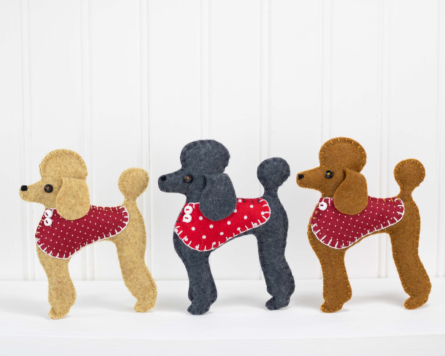 Pepe the Poodle Felt Ornament Sewing Pattern