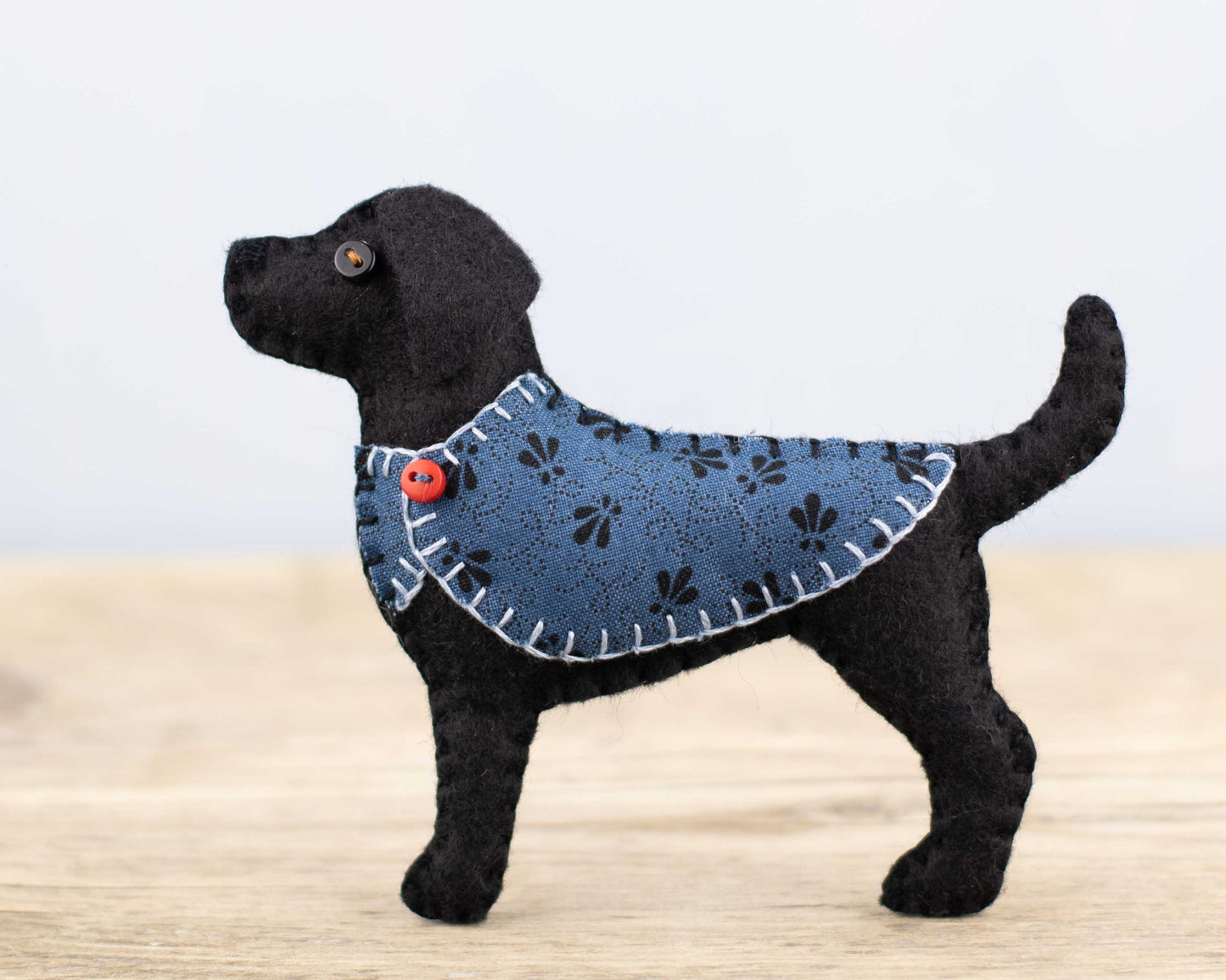 Bertie the Black Labrador Felt Ornament