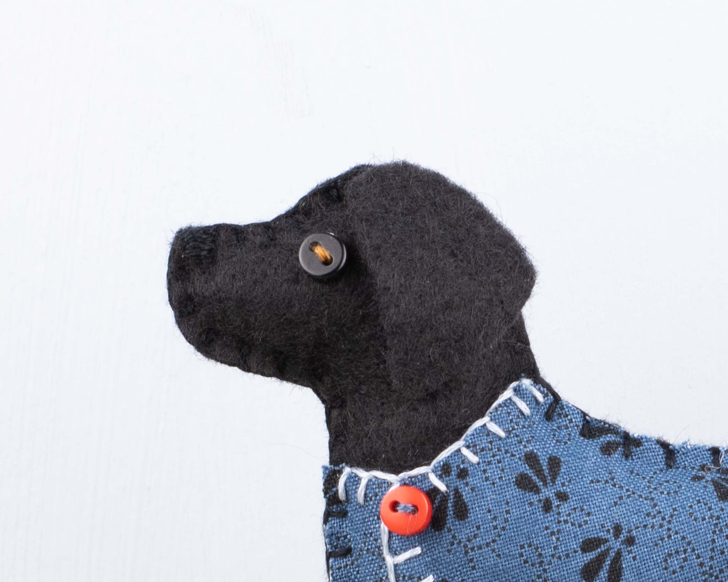 Bertie the Black Labrador Felt Ornament