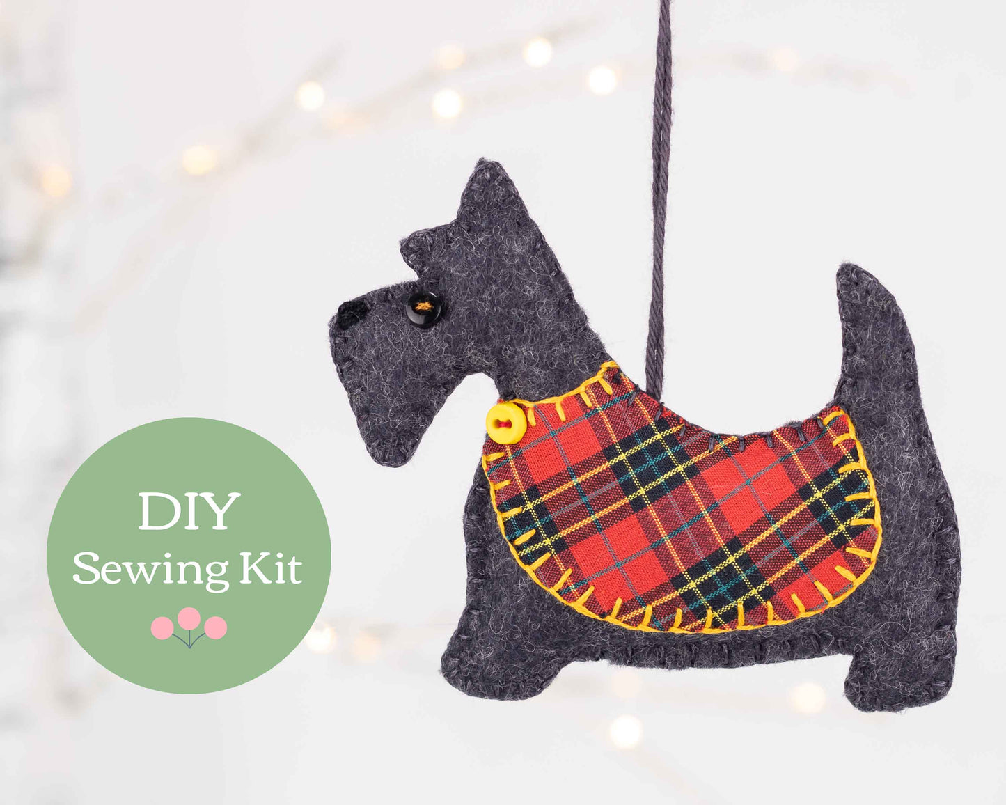 Scottie dog felt ornament kit