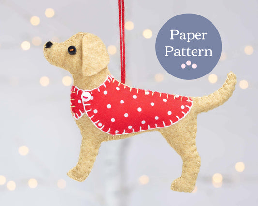 Labrador Felt Ornament Printed Paper Sewing Pattern