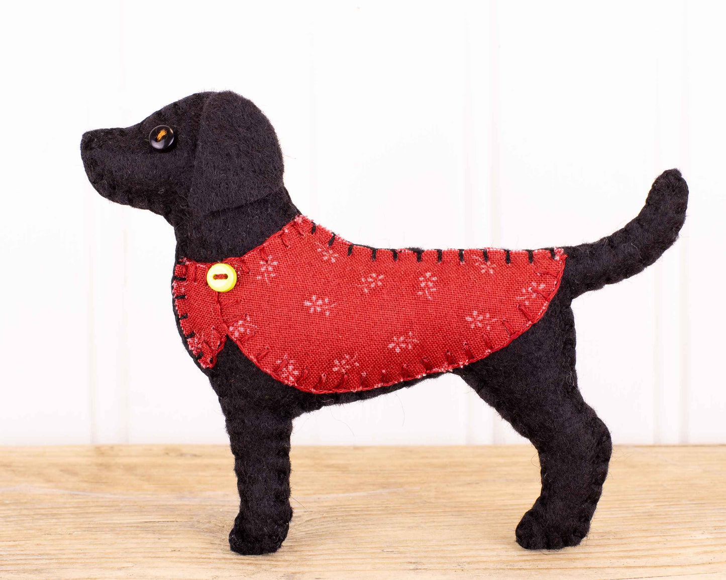 Bertie the Black Labrador Felt Ornament