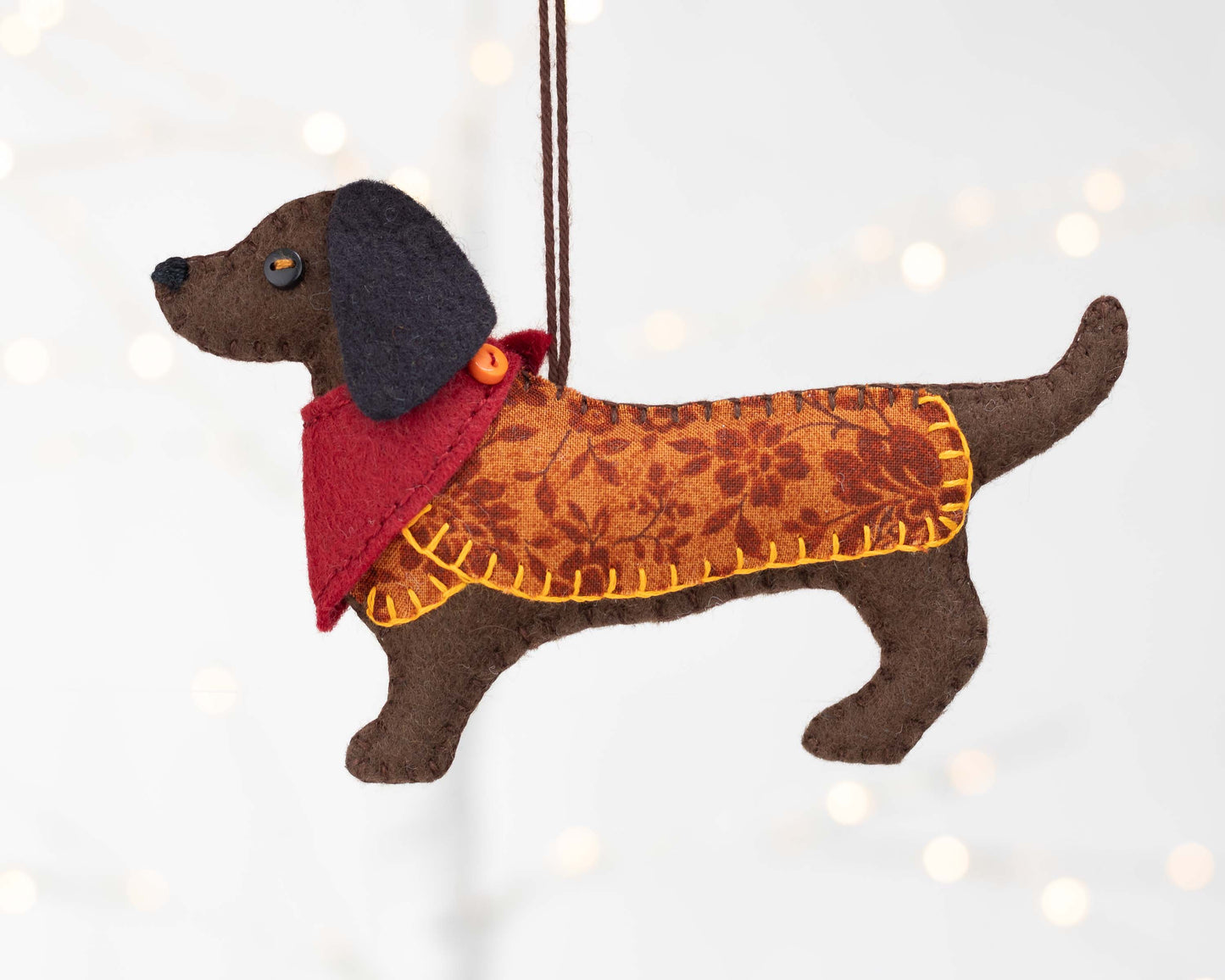 Bruno the Dachshund Felt Ornament