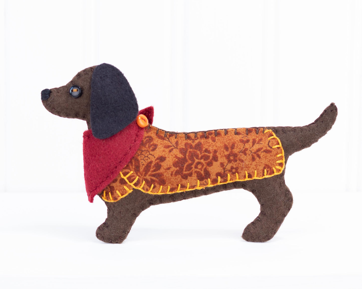 Bruno the Dachshund Felt Ornament