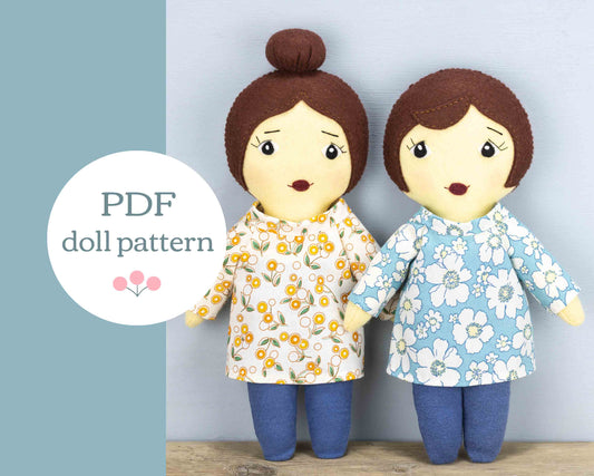 Daisy Felt Doll Sewing Pattern