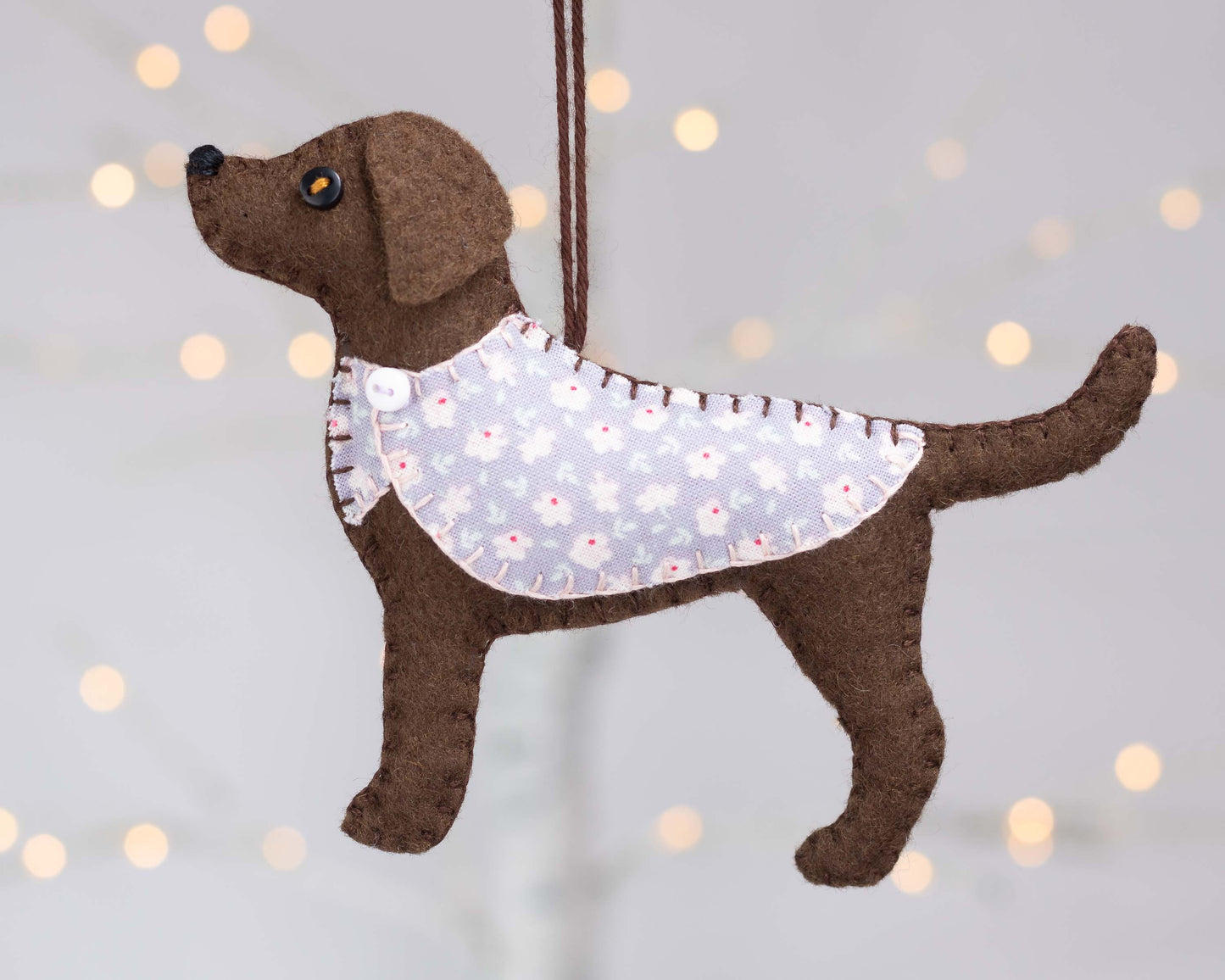 Chocolate Labrador Christmas Ornament