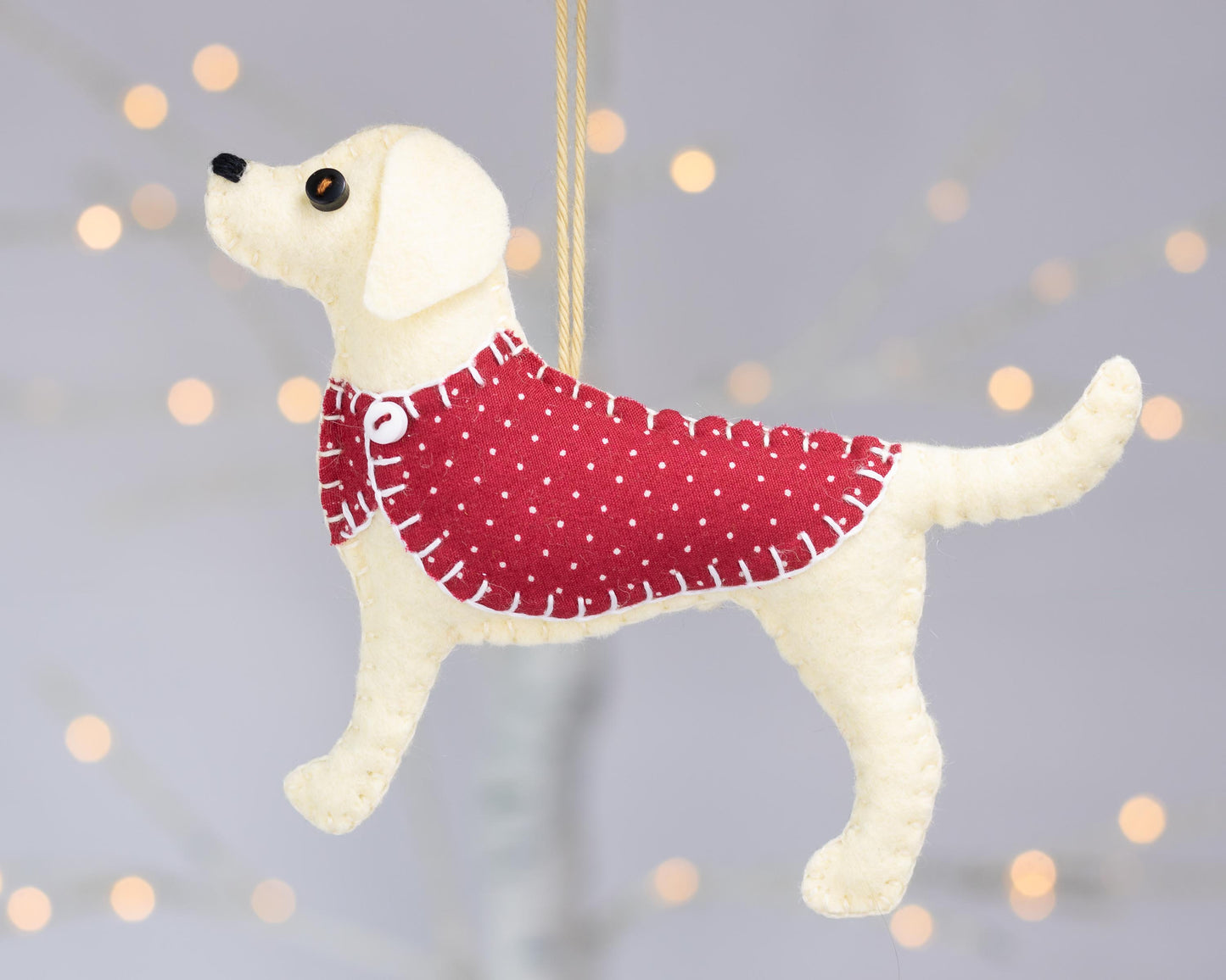 Daisy the Labrador Felt Christmas Ornament