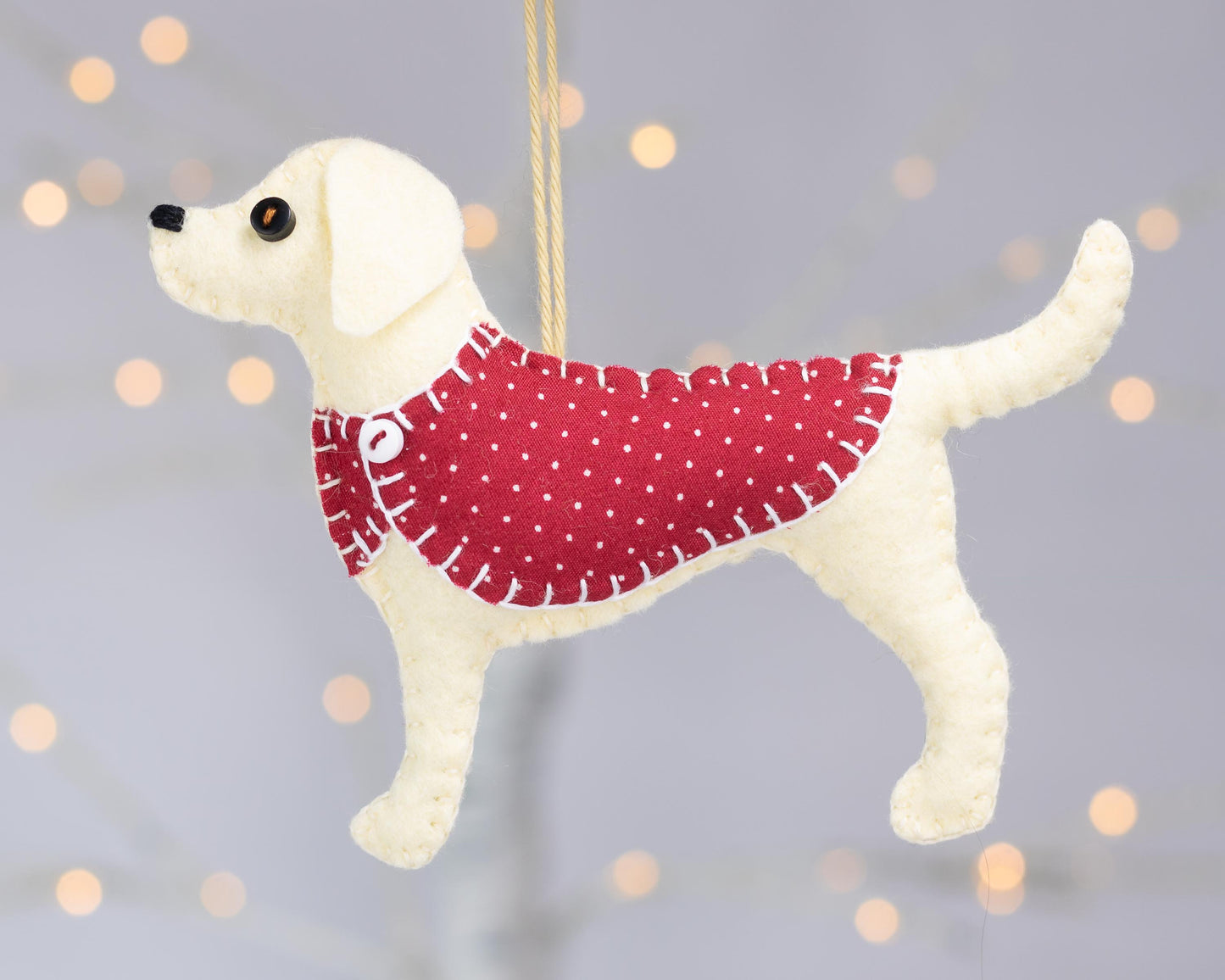 Daisy the Labrador Felt Christmas Ornament