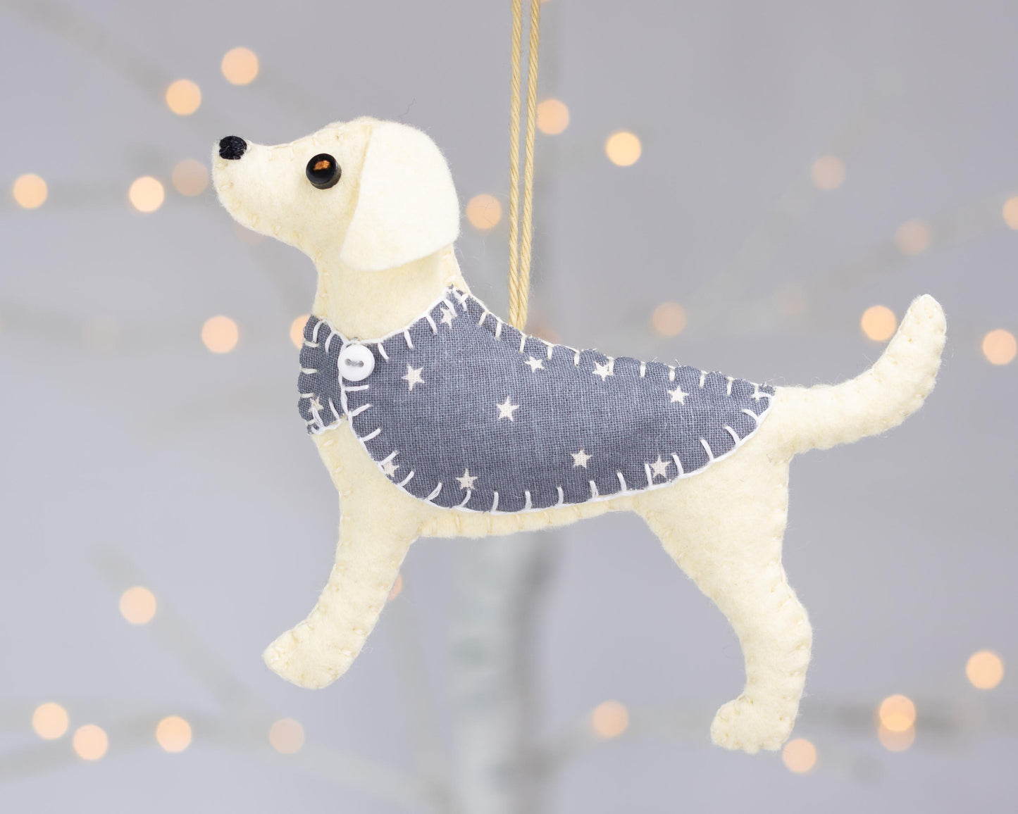 Daisy the Labrador Felt Christmas Ornament