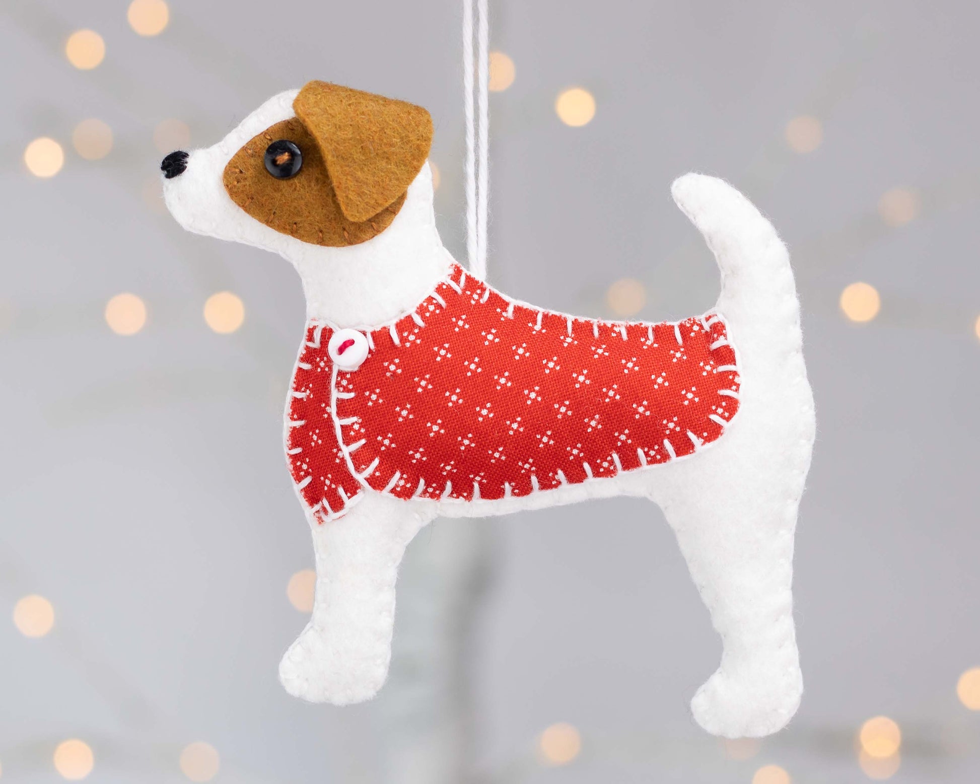 Jip the Jack Russell Terrier Felt Ornament – Tilly Puffin