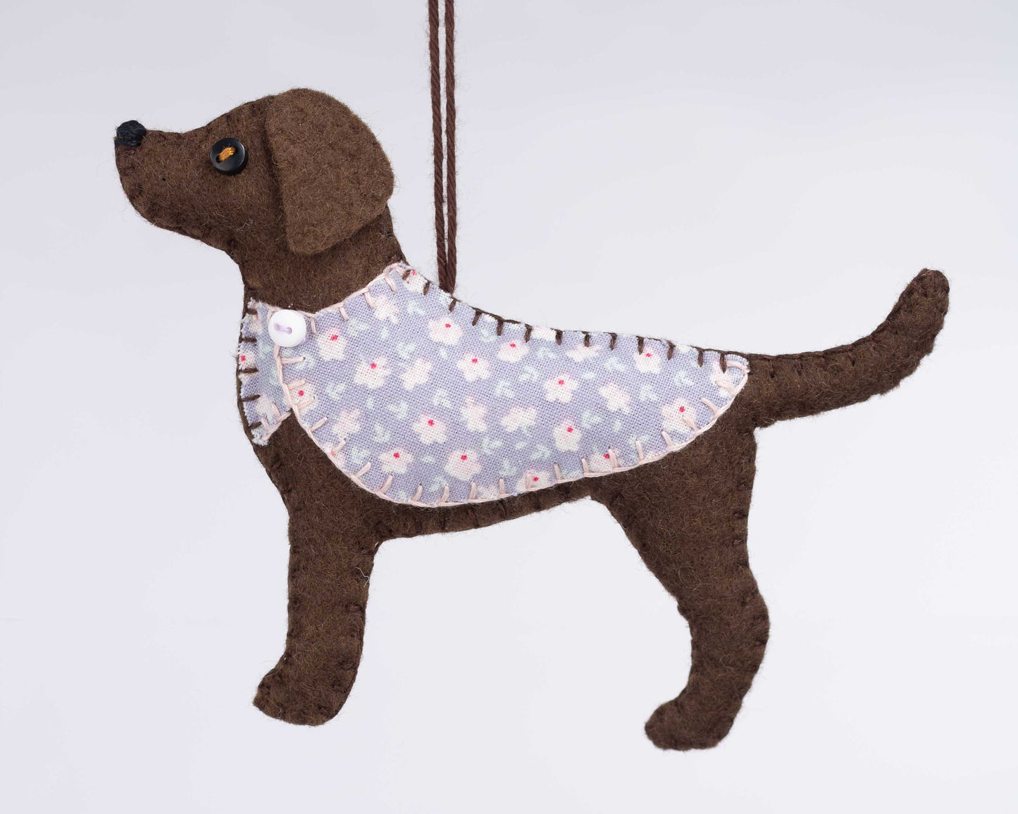 Chocolate Labrador Felt Ornament