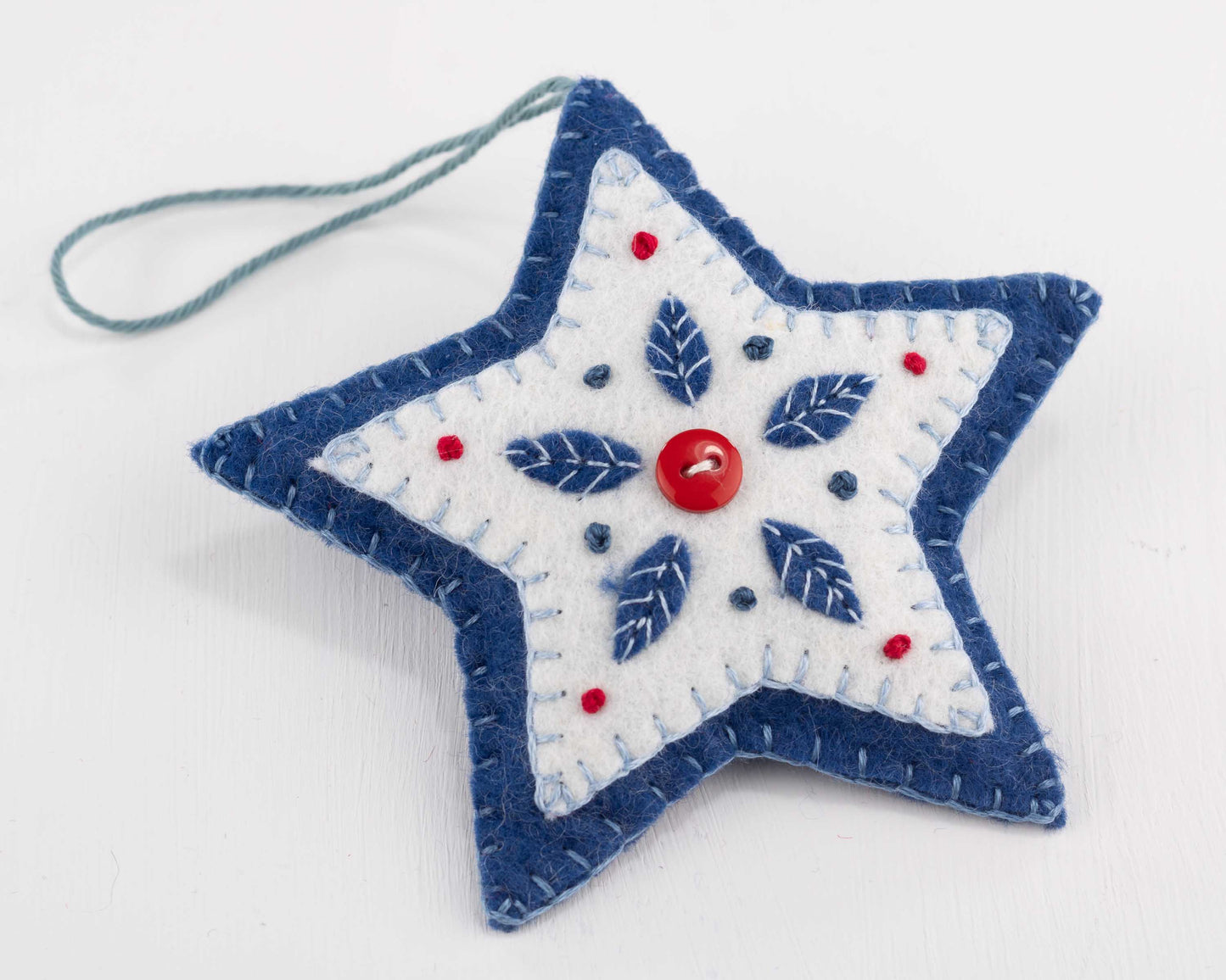 Nordic Folk Art Felt Star Ornament