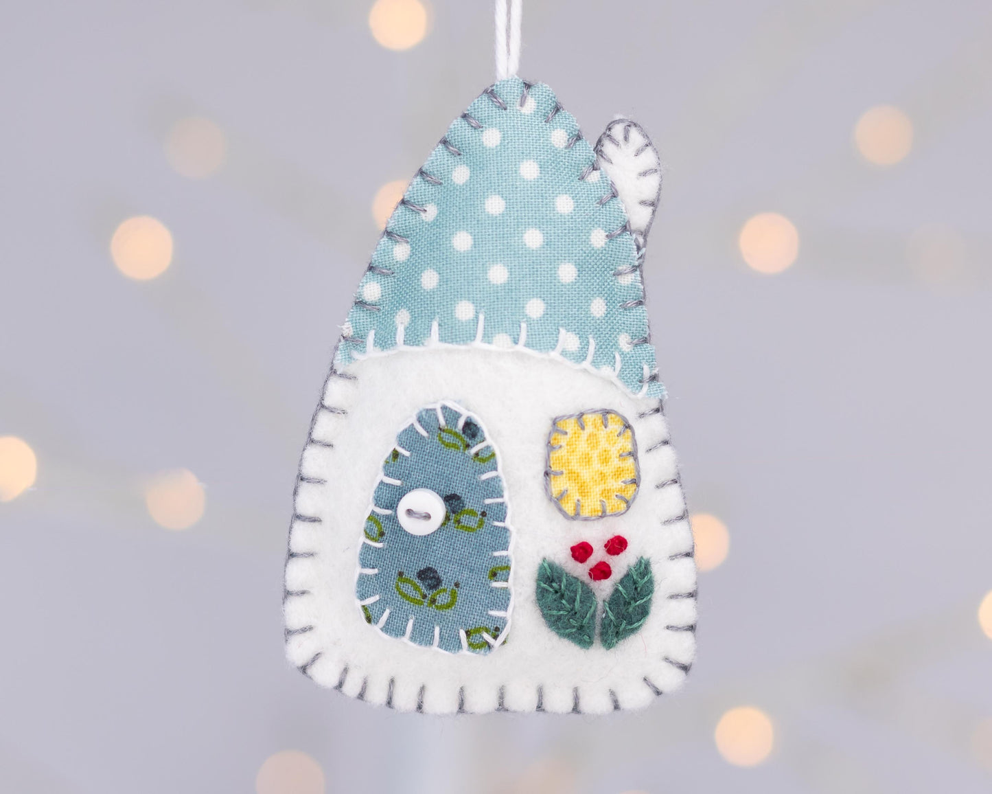 Grey and White Scandi House Ornaments