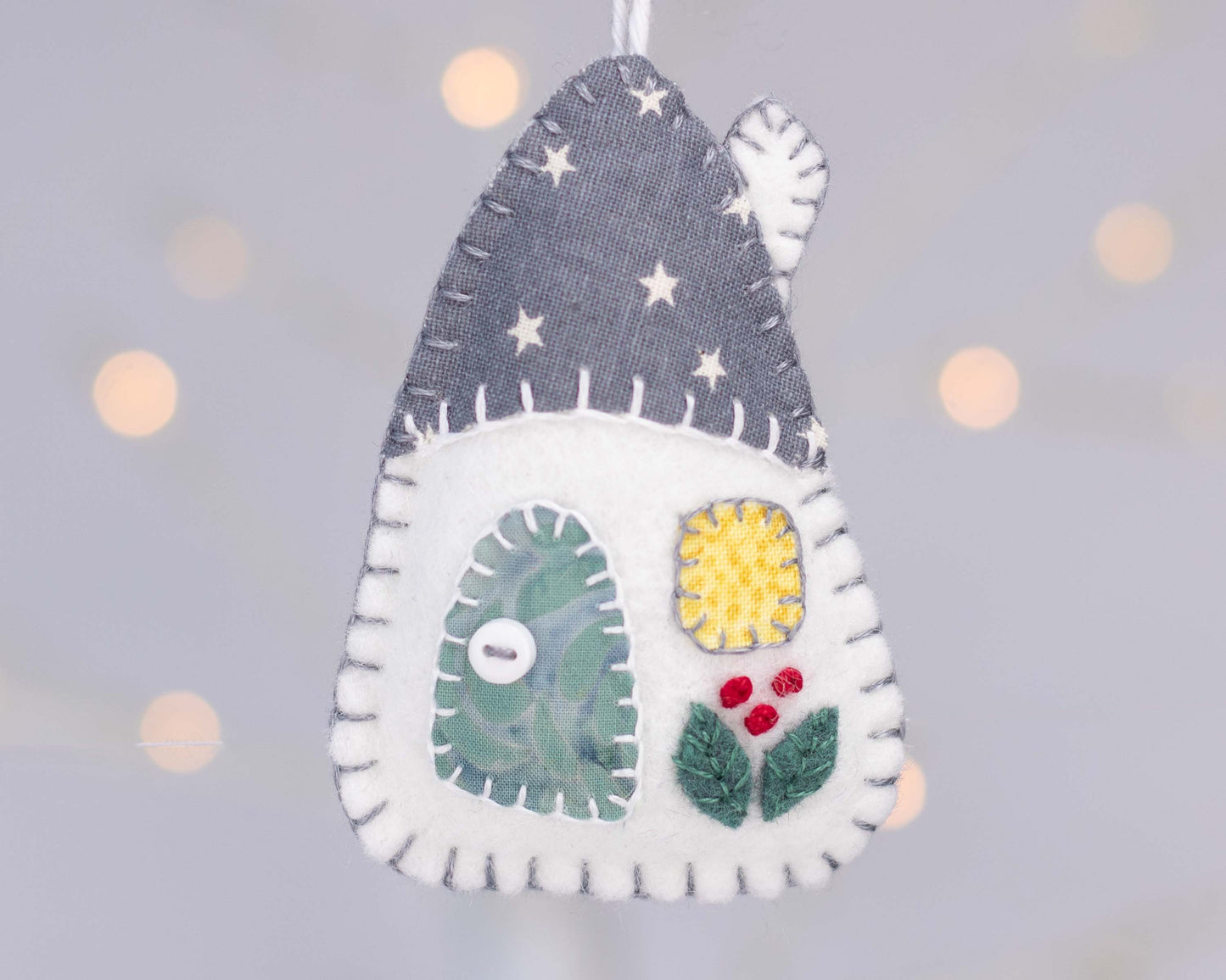 Grey and White Scandi House Ornaments