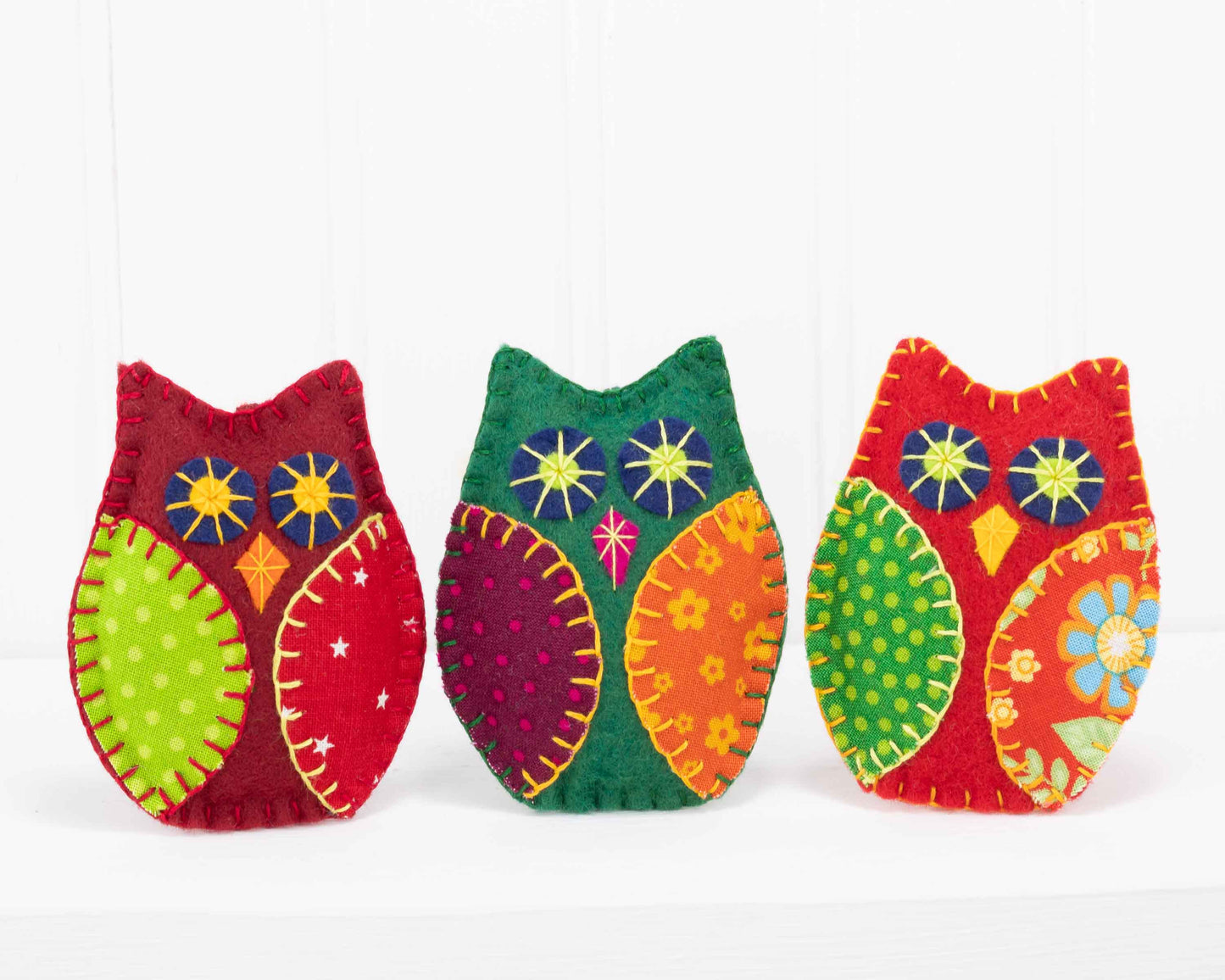 Felt Owl Christmas Ornaments