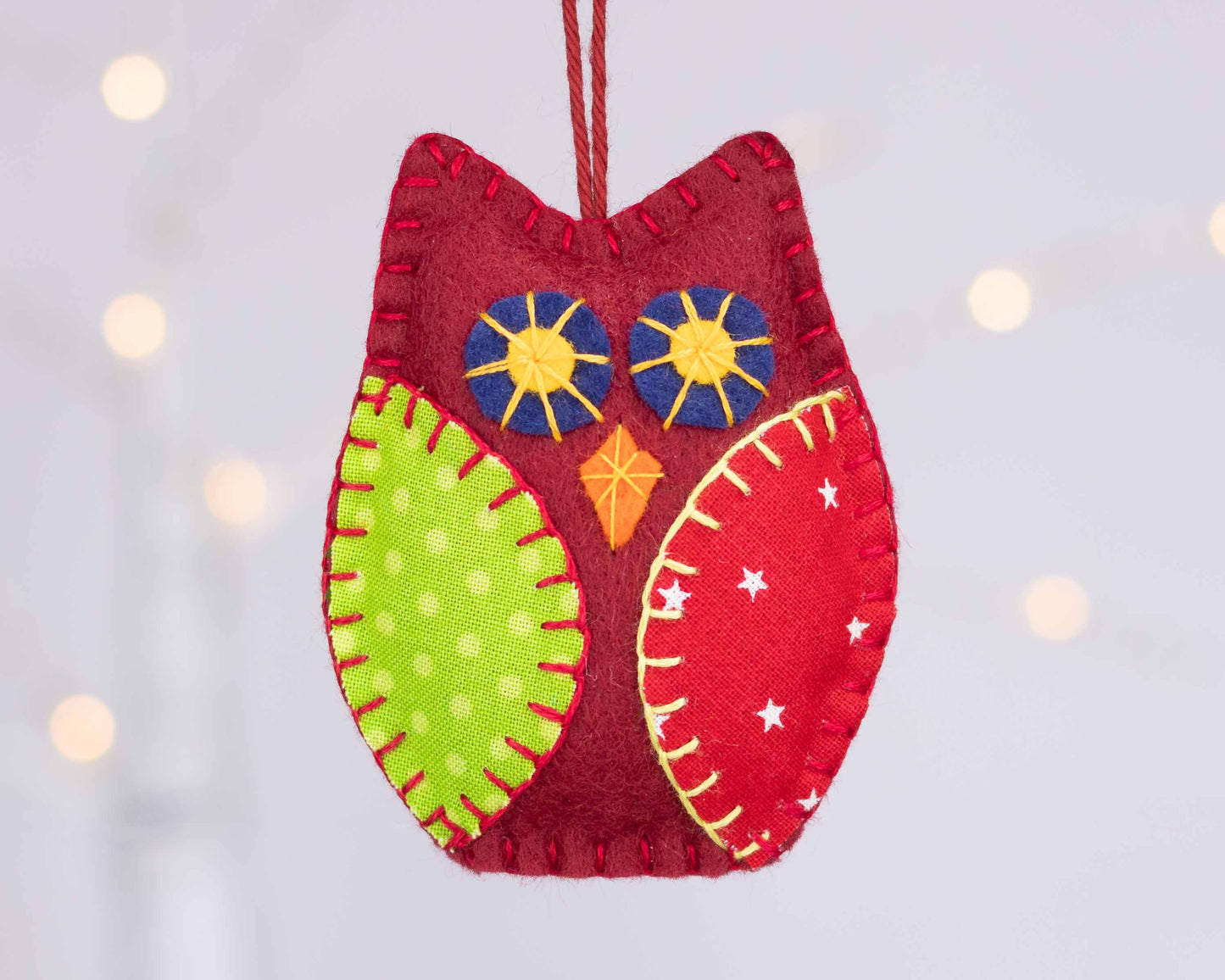 Felt Owl Christmas Ornaments