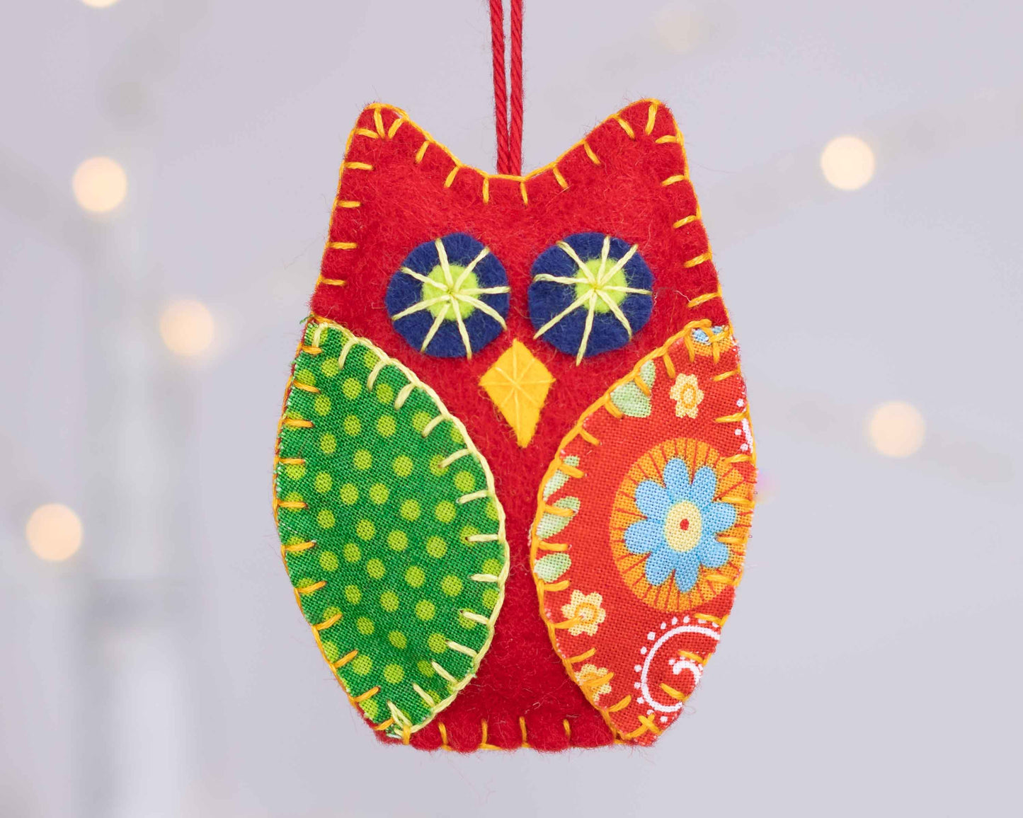 Felt Owl Christmas Ornaments