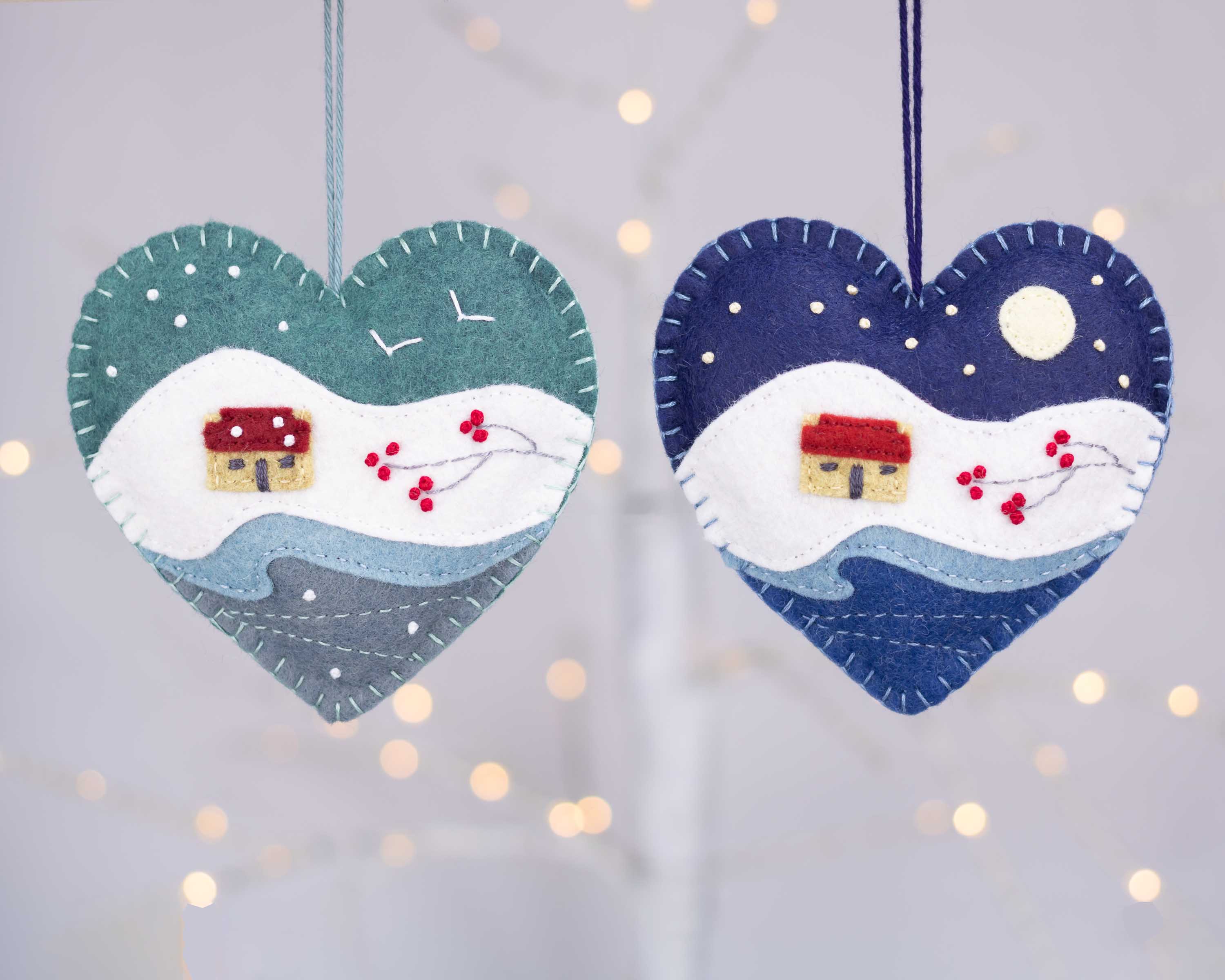 Embroidered christmas clearance ornaments