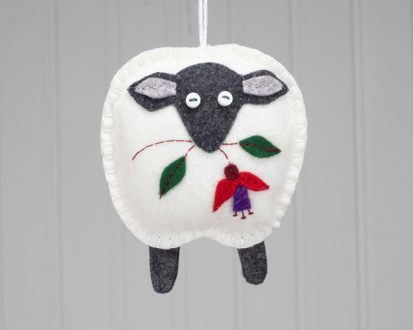 Irish Sheep Felt Ornament