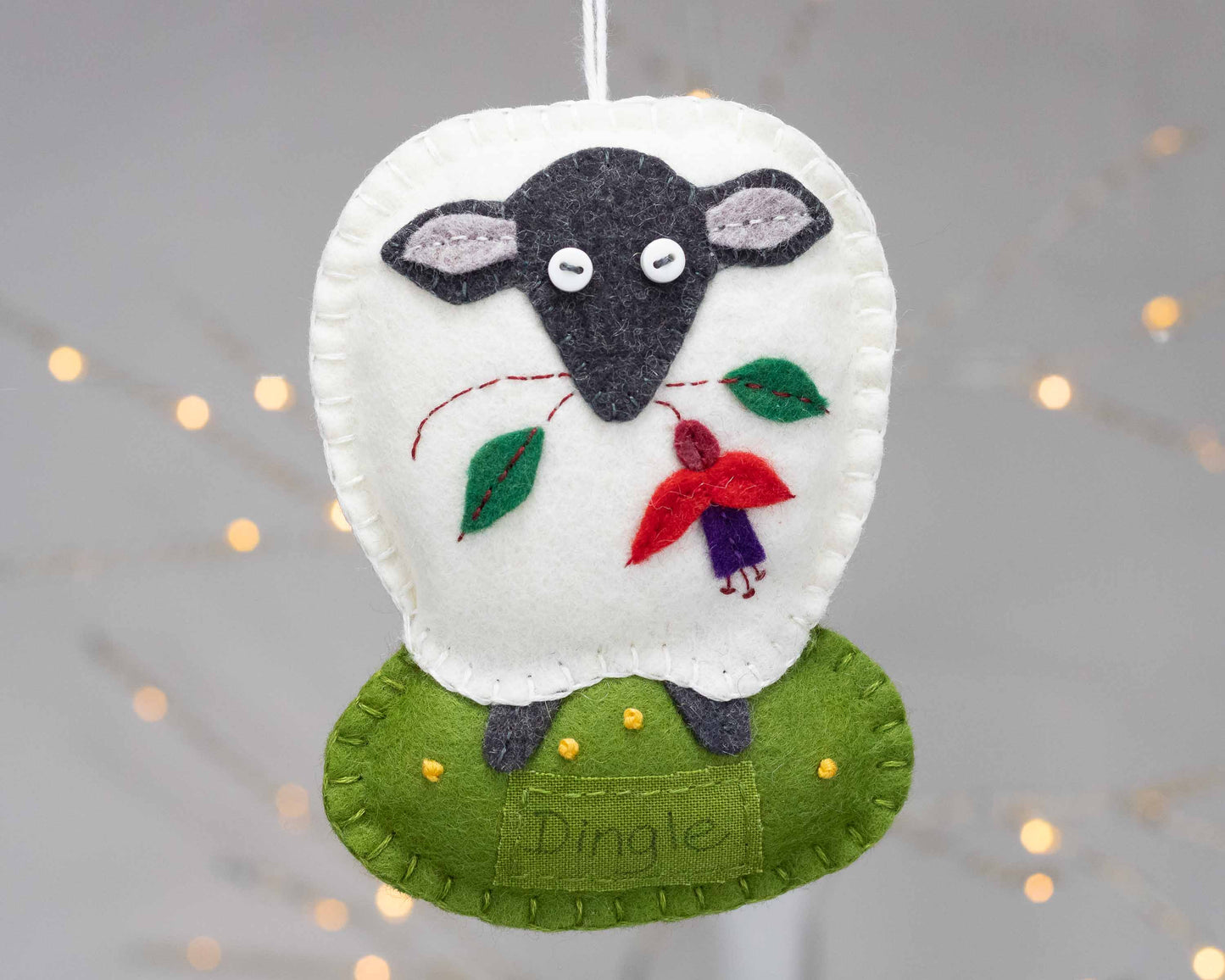 Personalised Irish Sheep Felt Ornament