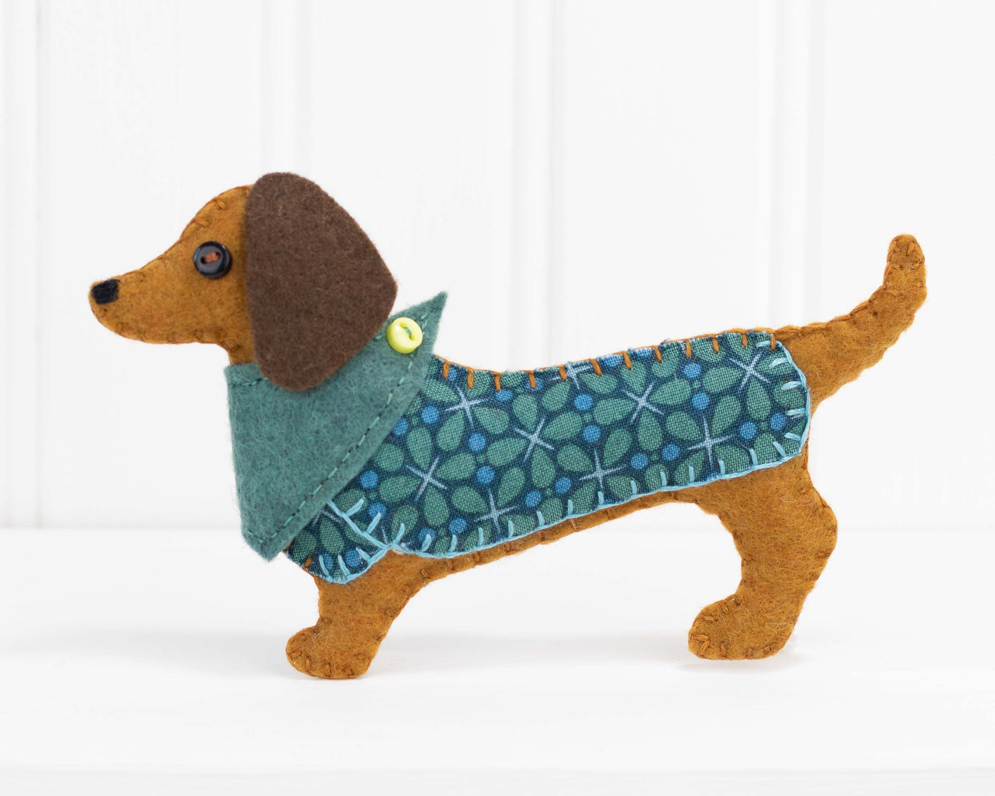 Mitzi the Dachshund Felt Dog Ornament