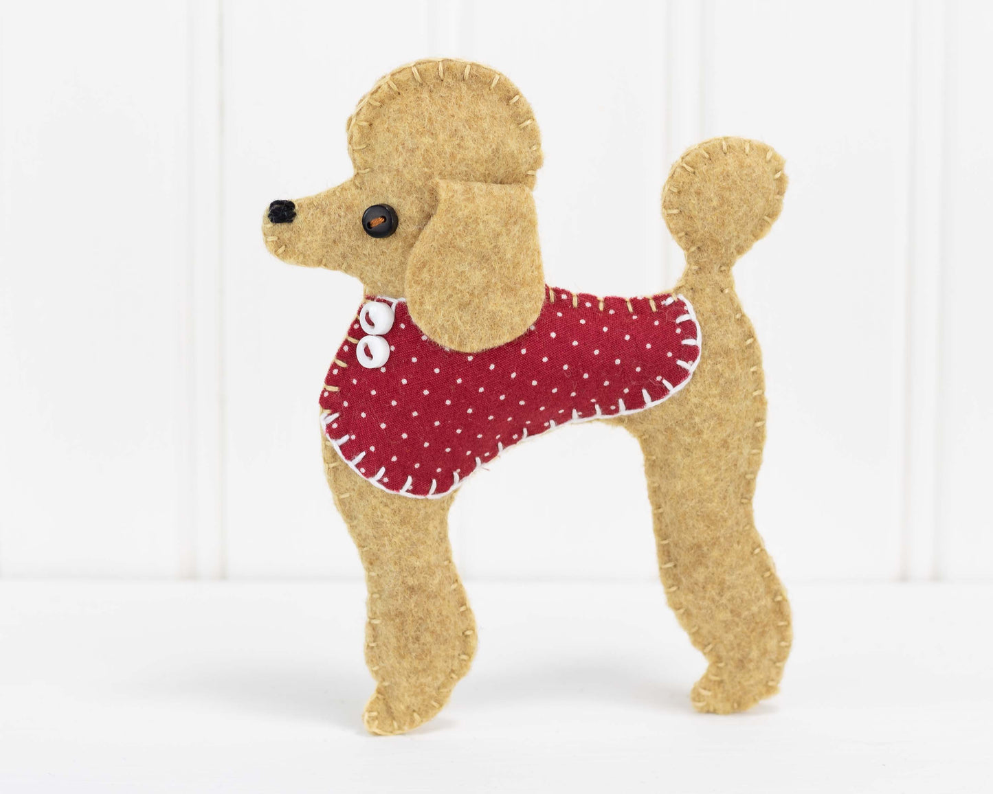 Pepe the Poodle Felt Ornament Sewing Pattern