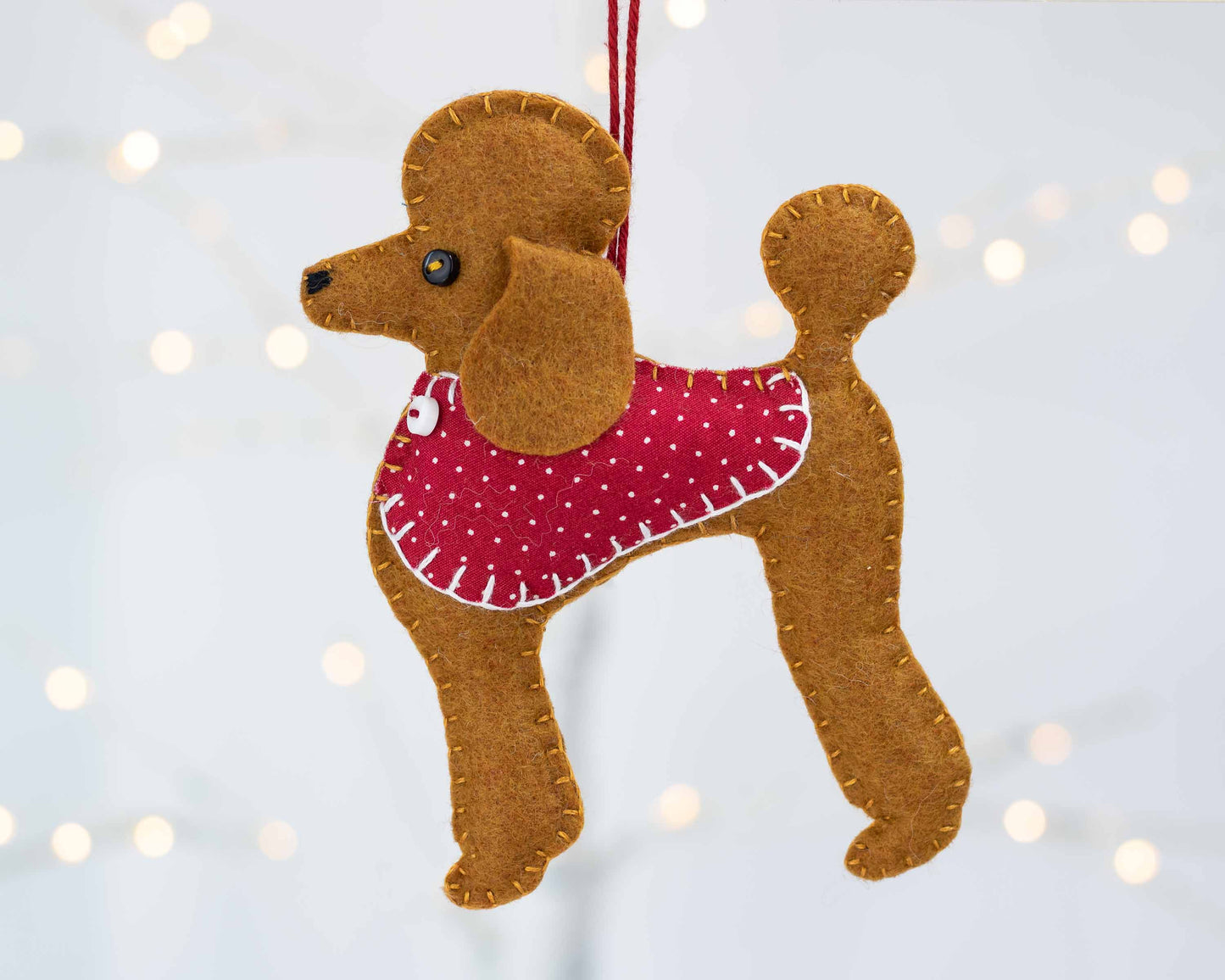 Pepe the Poodle Felt Ornament Sewing Pattern