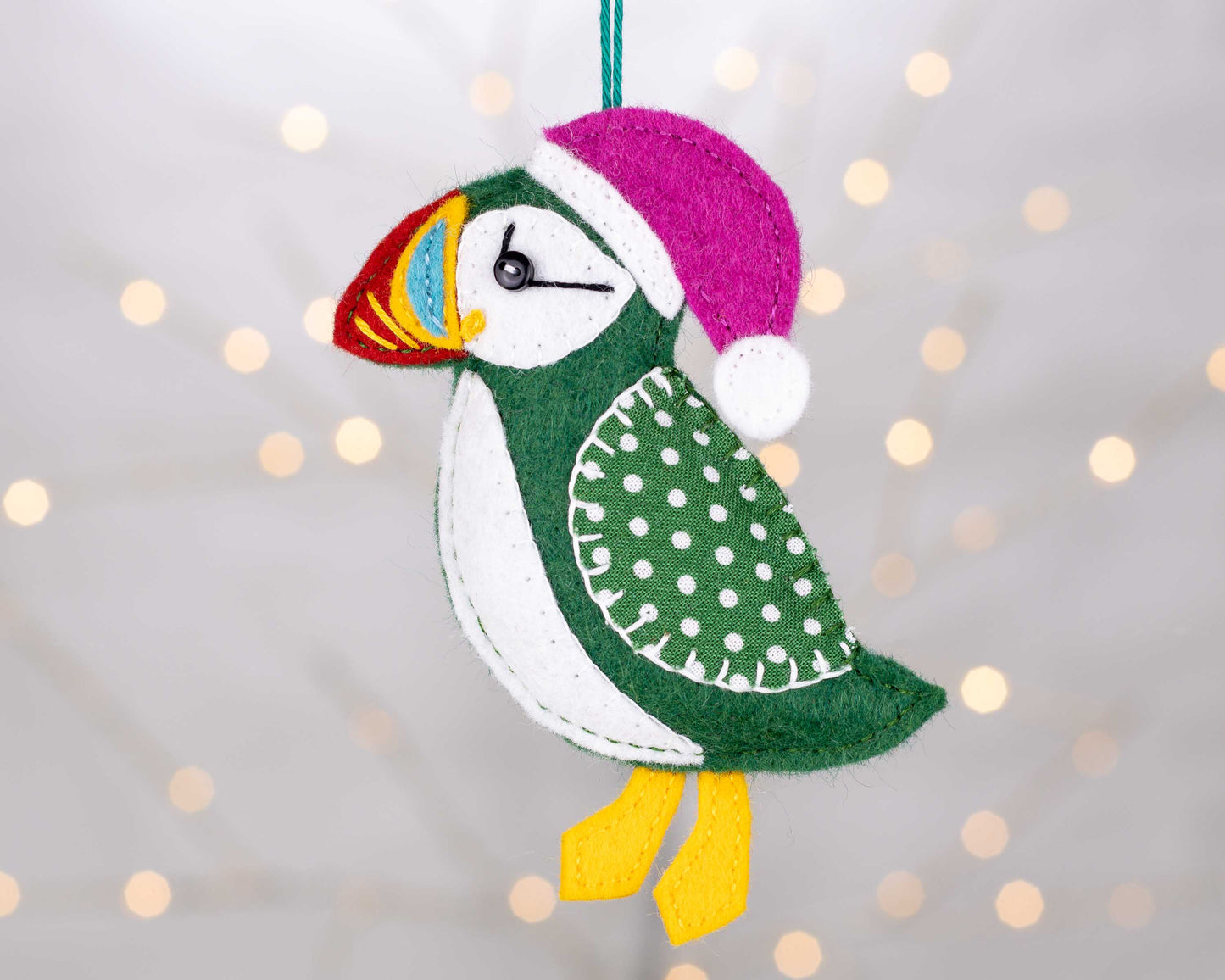 Christmas Puffin Felt Ornament