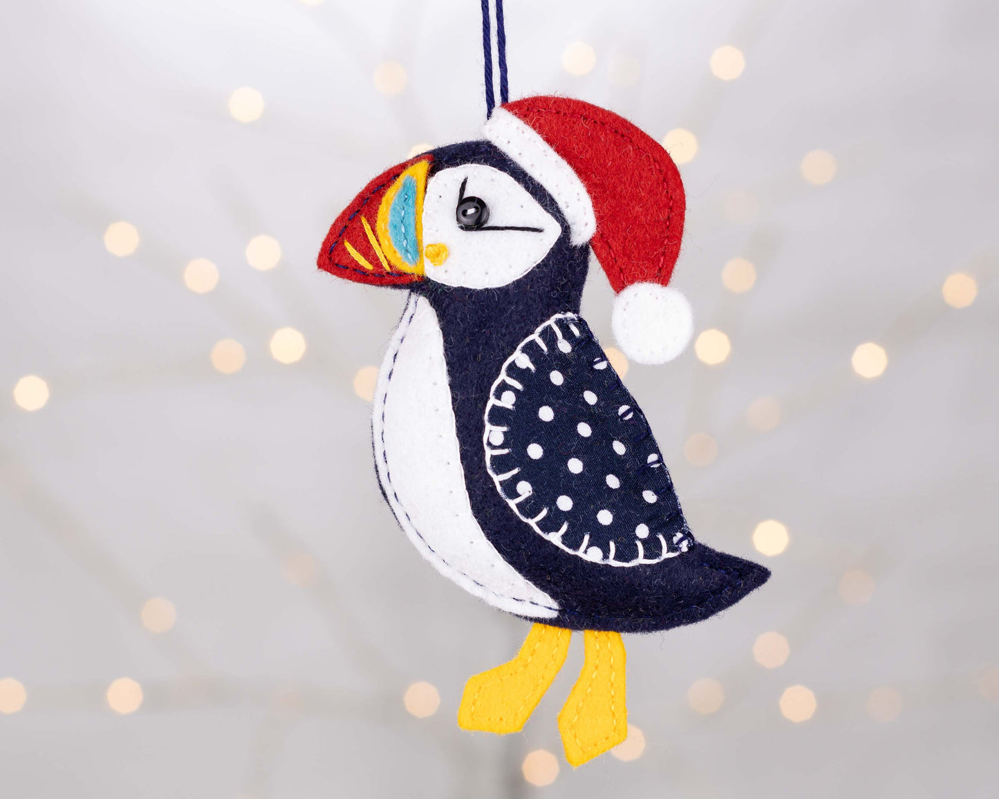 Christmas Puffin Felt Ornament