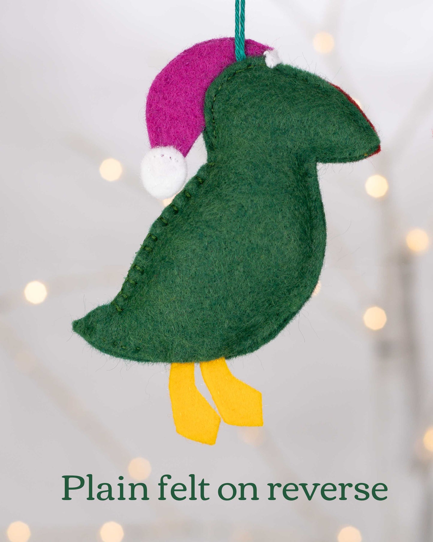 Christmas Puffin Felt Ornament