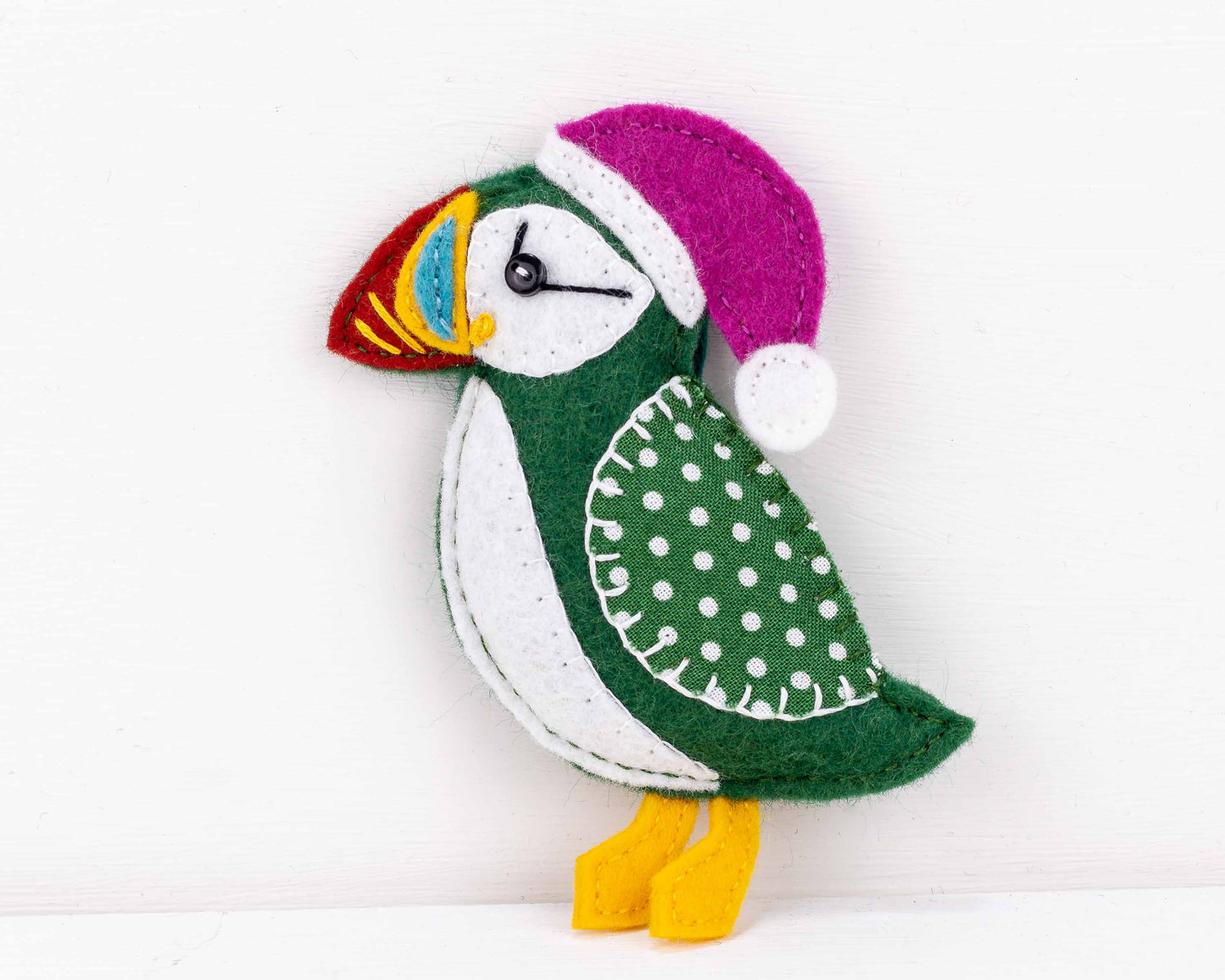 Christmas Puffin Felt Ornament