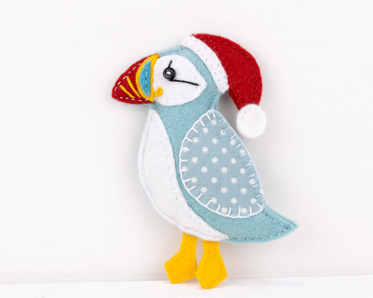 Christmas Puffin Felt Ornament