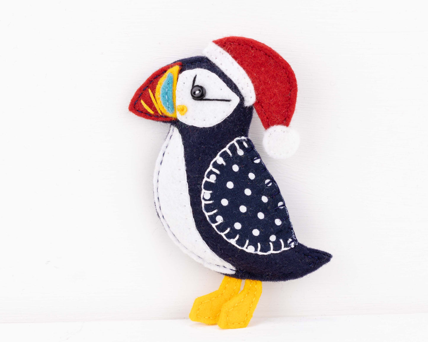 Christmas Puffin Felt Ornament